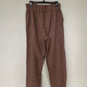 Madewell Plaid Paperbag Taped Pants